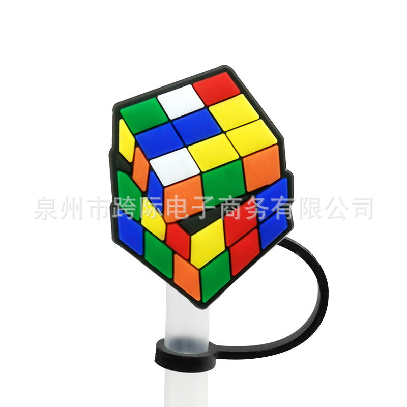 Wholesale 10pcs Game Style Straw Cap Silicone Dust Plug Cute Anime Party Casual Decorations